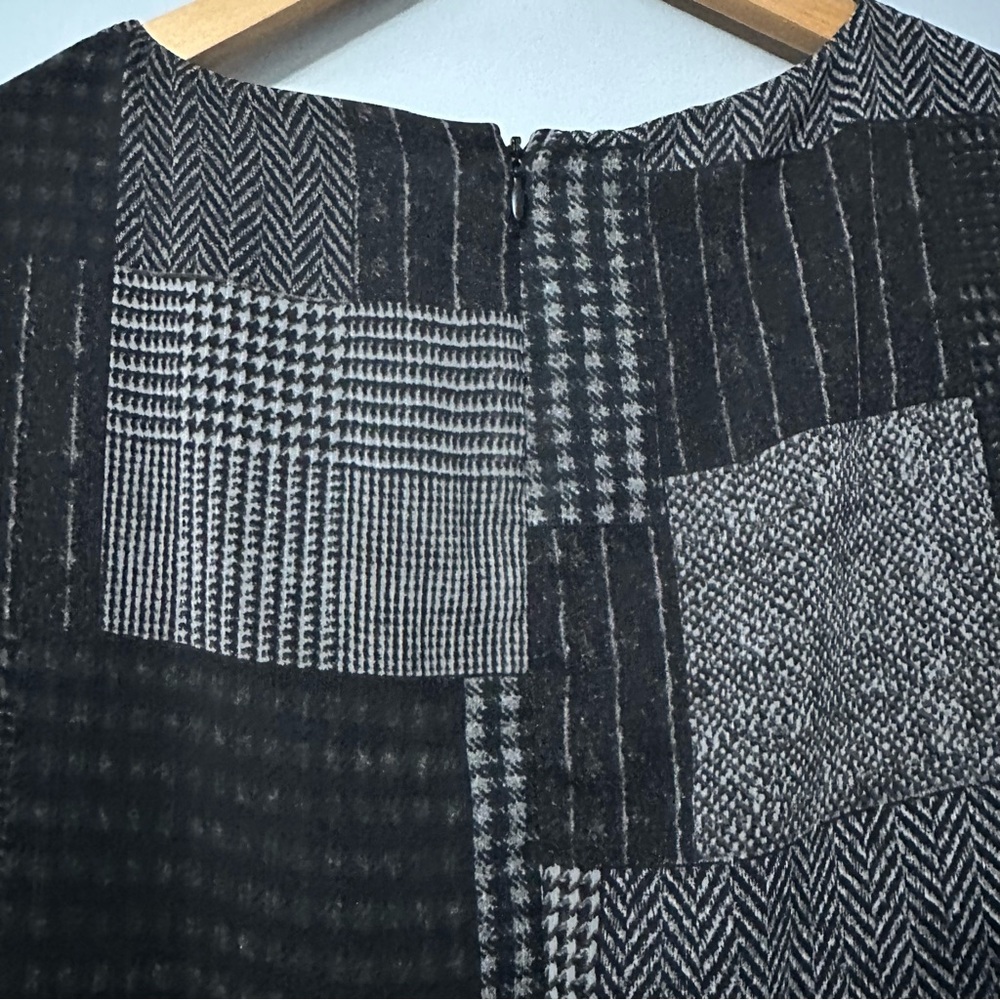 Lauren Ralph Lauren Plaid Wrap Midi Dress Size 12 Dark Academia Chic Patchwork - Picture 13 of 15